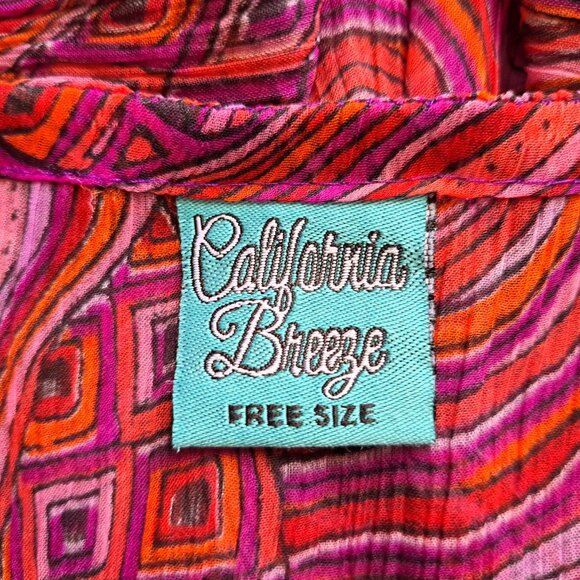 California Breeze Women Sheer Coastal Top Multicolor Free Size Pre-Owned - Picture 7 of 12